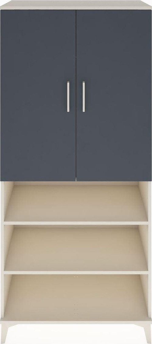 Hyperion Dolap 4 Raflı 2 Kapaklı 1 Askılı 88 x 44 x 195 cm Aytaşı - Antrasit