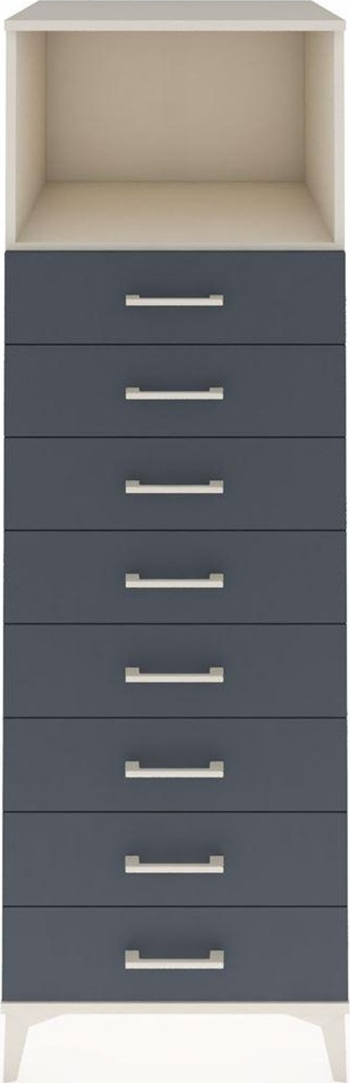 Kronos Dolap 1 Raflı 8 Çekmeceli 60 x 59 x 182 cm Aytaşı - Antrasit