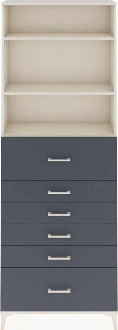 Arges Dolap 3 Raflı 6 Çekmeceli 88 x 30 x 243 cm Aytaşı - Antrasit