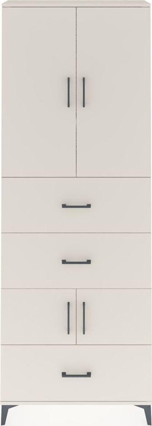 Arges Dolap 4 Raflı 3 Çekmeceli 4 Kapaklı 88 x 30 x 243 cm Aytaşı - Aytaşı