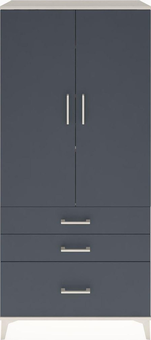 Hyperion Dolap 4 Raflı 3 Çekmeceli 2 Kapaklı 88x44x195 Aytaşı-Antrasit