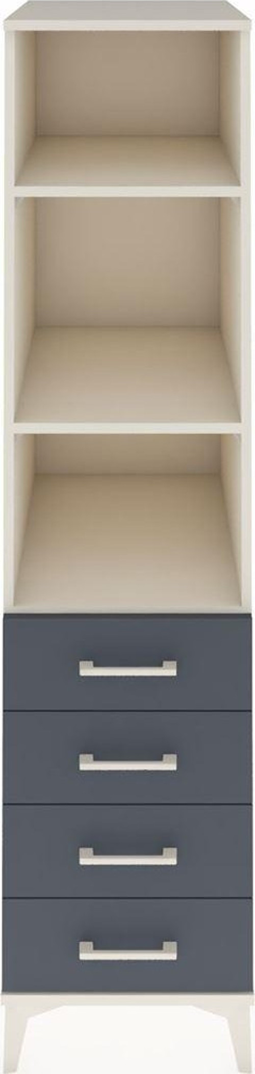 Kronos Dolap 3 Raflı 4 Çekmeceli 44 x 59 x 182 cm Aytaşı - Antrasit
