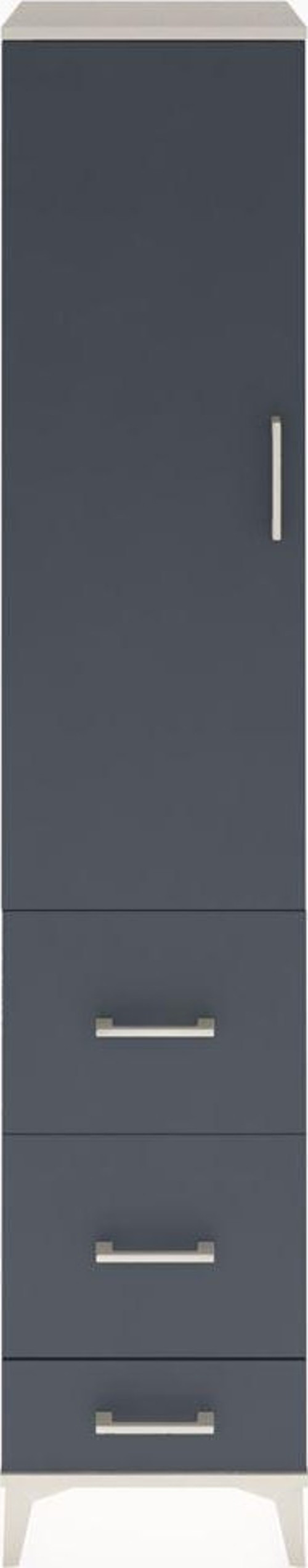 Hyperion Dolap 3 Raflı 3 Çekmeceli Tek Kapaklı 44x44x221 Aytaşı-Antrasit
