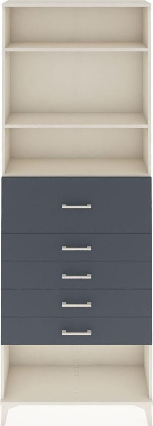 Arges Dolap 3 Raflı 5 Çekmeceli 88x30x243 Aytaşı-Antrasit