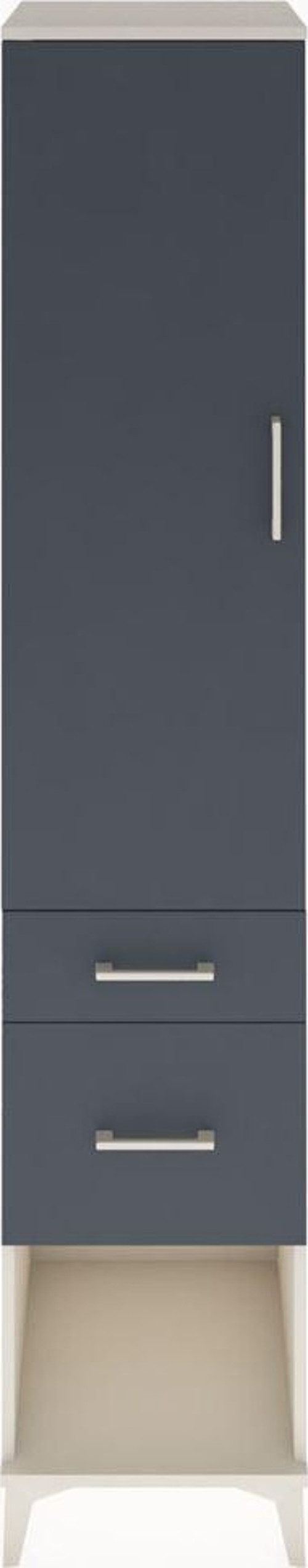 Hyperion Dolap 3 Raflı 2 Çekmeceli Tek Kapaklı 44x44x221 Aytaşı-Antrasit