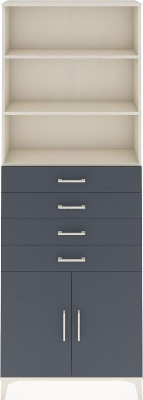 Arges Dolap 3 Raflı 4 Çekmeceli 2 Kapaklı 88x30x243 Aytaşı-Antrasit