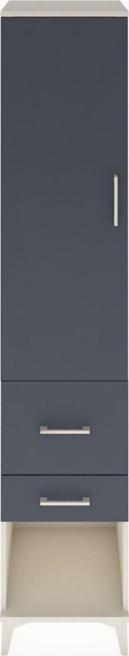 Hyperion Dolap 3 Raflı 2 Çekmeceli Tek Kapaklı 44x44x221 Aytaşı-Antrasit