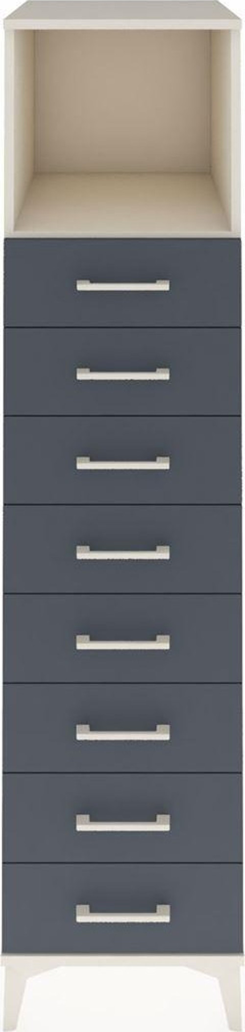 Kronos Dolap 1 Raflı 8 Çekmeceli 44 x 59 x 182 cm Aytaşı - Antrasit