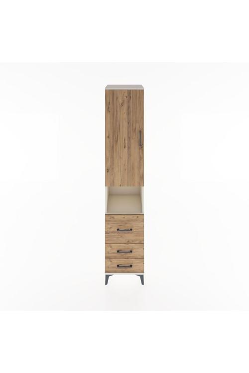 Hyperion Dolap 3 Raflı 3 Çekmeceli Tek Askılı 44x44x221 Aytaşı-Çam
