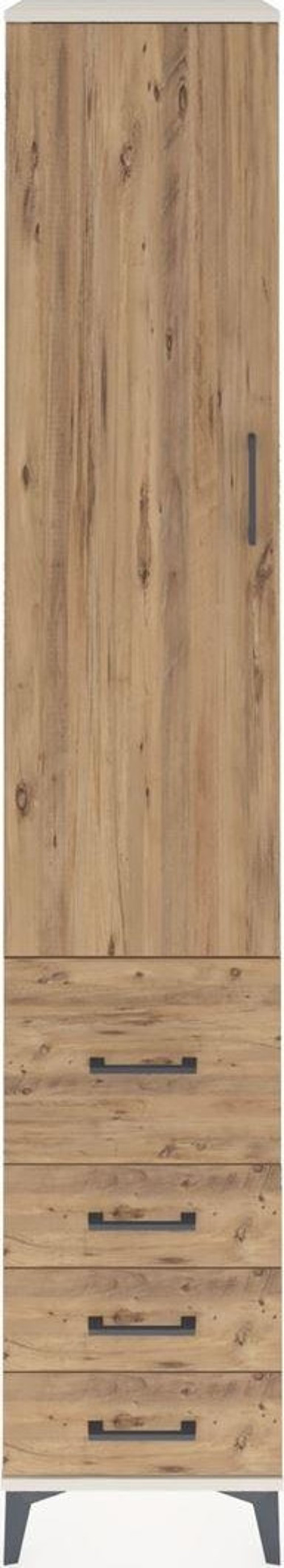 Hyperion Dolap 4 Raflı 4 Çekmeceli Tek Kapaklı 44x44x243 Aytaşı-Çam