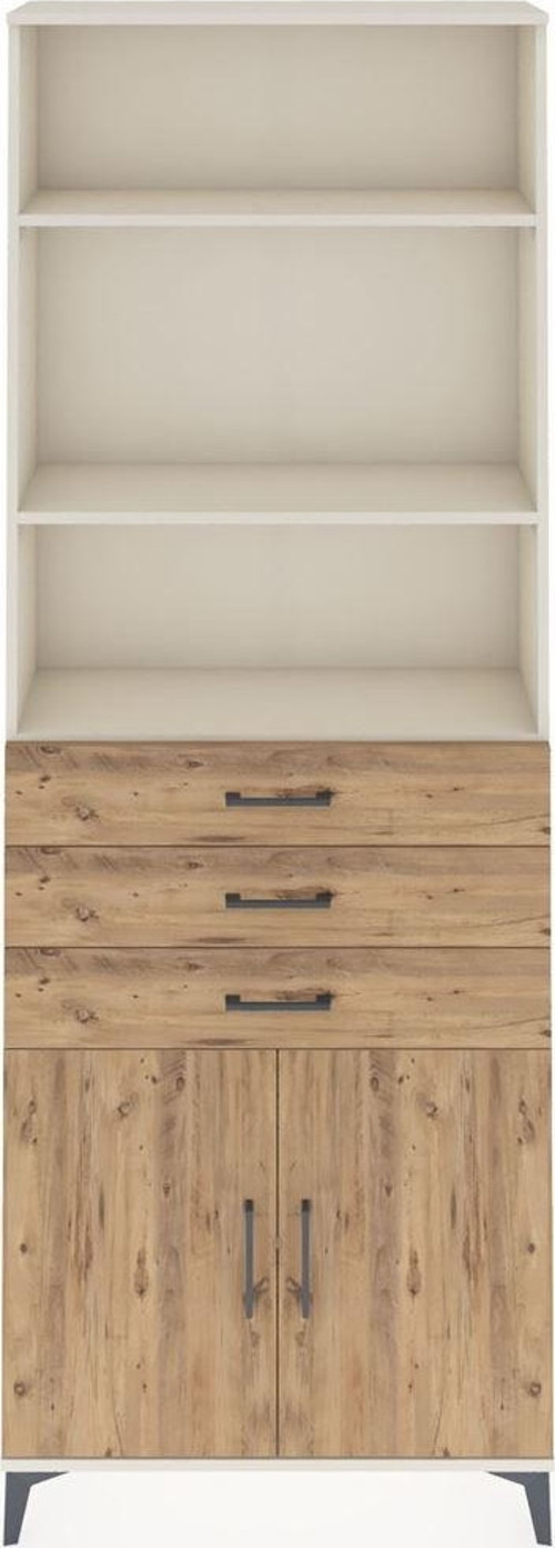 Arges Dolap 4 Raflı 3 Çekmeceli 2 Kapaklı 88x30x243 Aytaşı-Çam