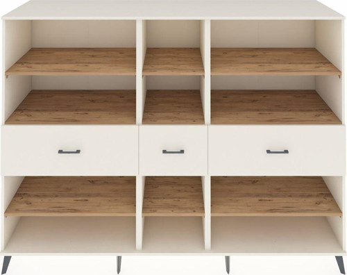 Kronos Dolap 9 Raflı 3 Çekmeceli 220 x 59 x 163 cm Aytaşı - Çam - Aytaşı