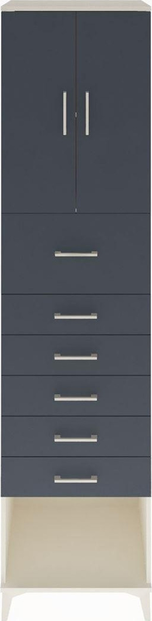 Hyperion Dolap 2 Raflı 6 Çekmeceli 2 Kapaklı 60 x 44 x 243 cm Aytaşı - Antrasit