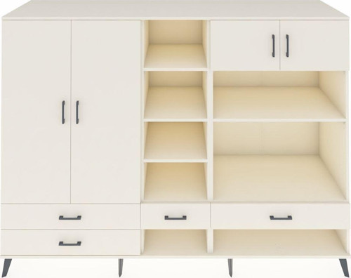 Kronos Dolap 12 Raflı 4 Çekmeceli 4 Kapaklı 220x59x163 Aytaşı-Aytaşı
