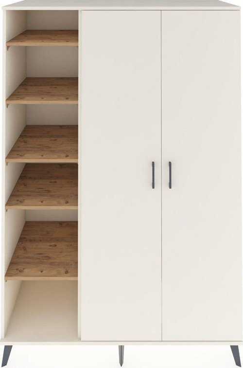 Kronos Dolap 7 Raflı 2 Kapaklı 1 Askılı 132 x 59 x 195 cm Aytaşı - Aytaşı - Çam