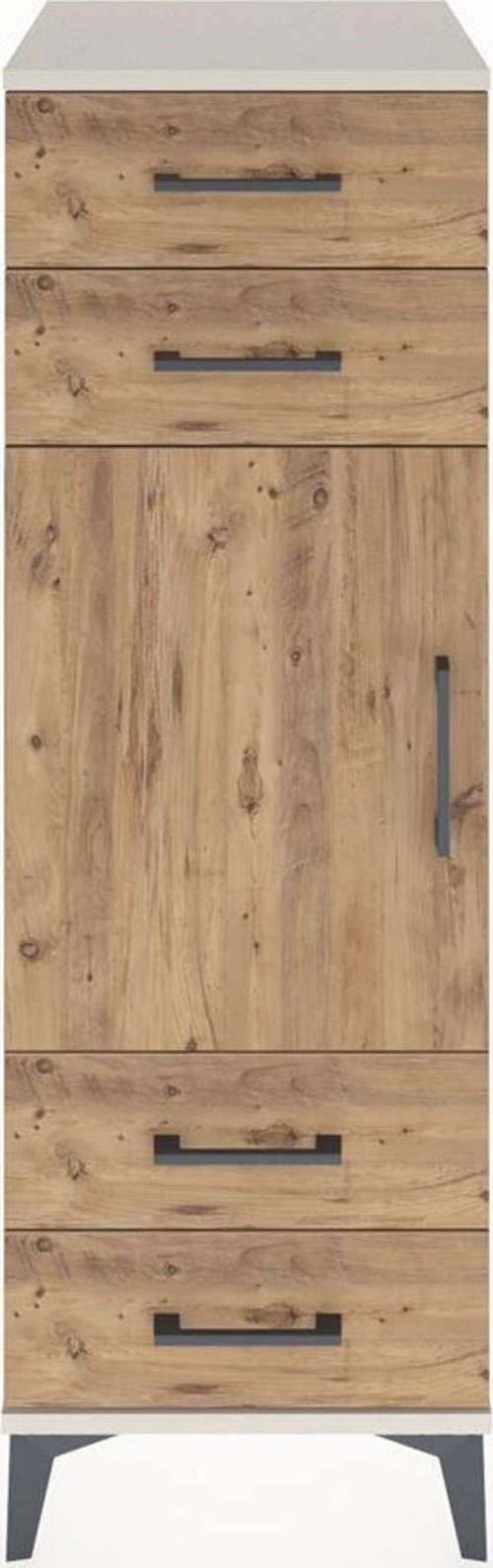 Hyperion Dolap 2 Raflı 4 Çekmeceli Tek Kapaklı 44x44x134 Aytaşı-Çam