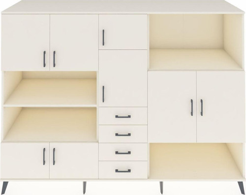 Kronos Dolap 10 Raflı 4 Çekmeceli 8 Kapaklı 220 x 59 x 163 cm Aytaşı - Aytaşı