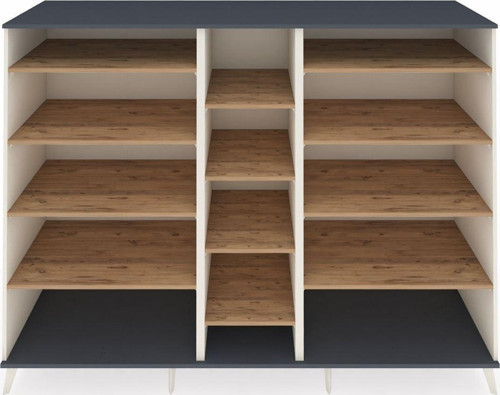 Kronos Dolap 11 Raflı 220 x 59 x 163 cm Aytaşı - Antrasit - Çam