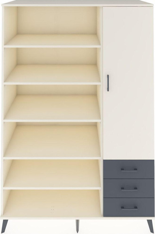 Kronos Dolap 9 Raflı 3 Çekmeceli Tek Kapaklı 132x59x195 Aytaşı-Aytaşı/Antrasit