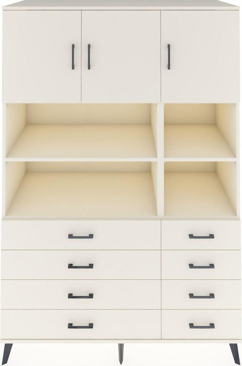 Kronos Dolap 8 Raflı 8 Çekmeceli 3 Kapaklı 132 x 59 x 195 cm Aytaşı - Aytaşı - Aytaşı