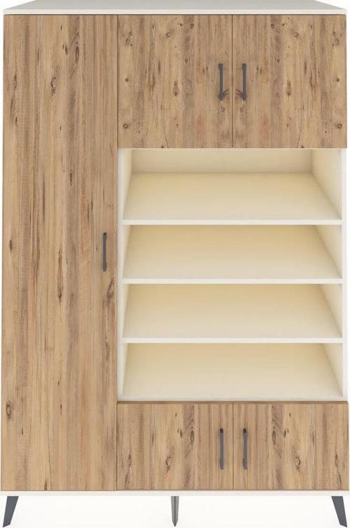 Kronos Dolap 10 Raflı 5 Kapaklı 132 x 59 x 195 cm Aytaşı - Çam - Aytaşı