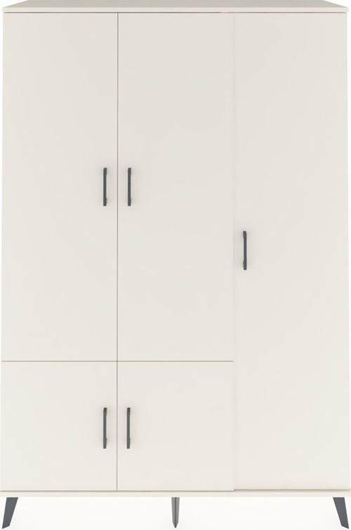Hyperion Dolap 7 Raflı 5 Kapaklı Tek Askılı 132x44x195 Aytaşı-Aytaşı/Çam