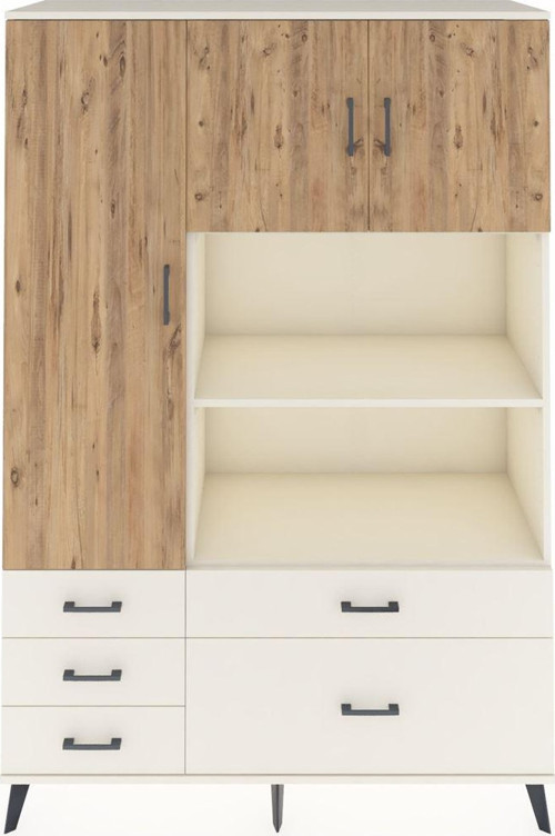 Hyperion Dolap 7 Raflı 5 Çekmeceli 3 Kapaklı 132x44x195 Aytaşı-Çam/Aytaşı