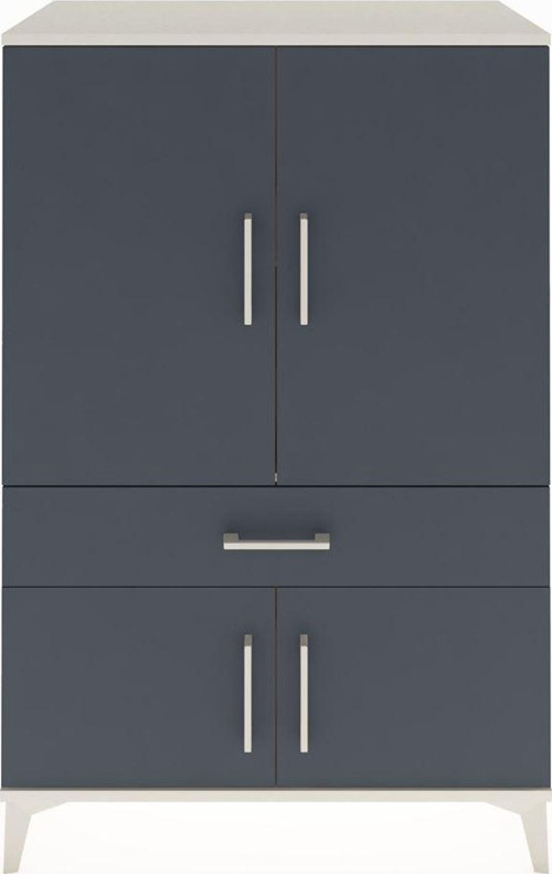 Hyperion Dolap 2 Raflı Tek Çekmeceli 4 Kapaklı 88x44x134 Aytaşı-Antrasit