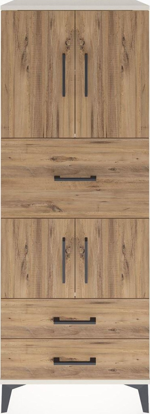 Hyperion Dolap 3 Raflı 3 Çekmeceli 4 Kapaklı 60x44x163 Aytaşı-Çam