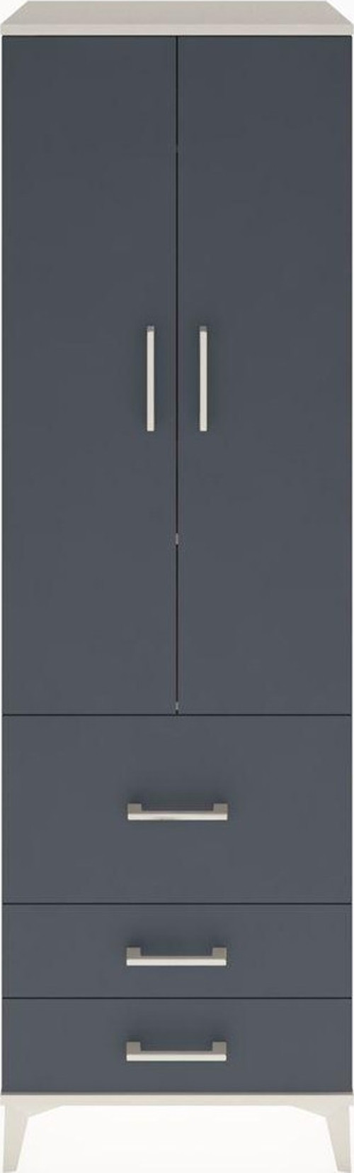 Hyperion Dolap 2 Raflı 3 Çekmeceli Tek Askılı 60x44x195 Aytaşı-Antrasit