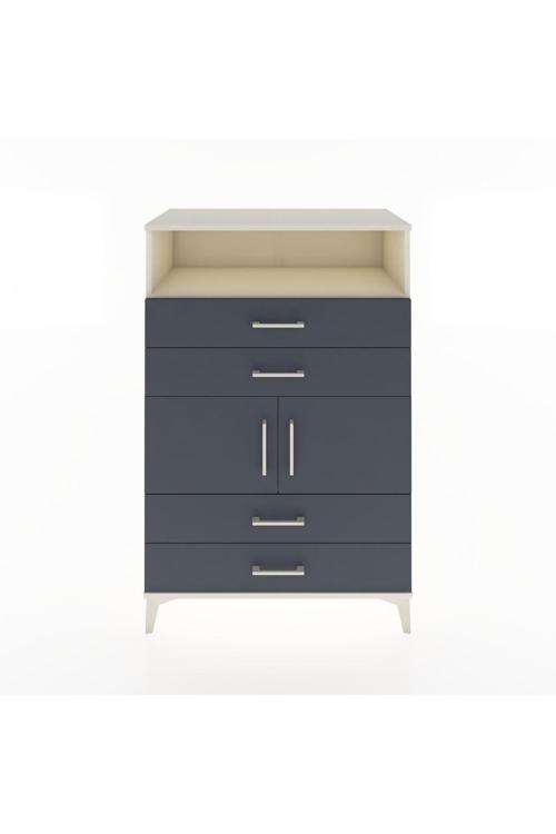 Hyperion Dolap 2 Raflı 4 Çekmeceli 2 Kapaklı 88x44x134 Aytaşı-Antrasit