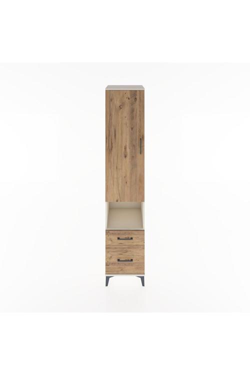 Hyperion Dolap 4 Raflı 2 Çekmeceli Tek Kapaklı 44x44x221 Aytaşı-Çam