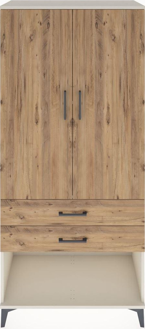 Hyperion Dolap 4 Raflı 2 Çekmeceli 2 Kapaklı 88x44x195 Aytaşı-Çam