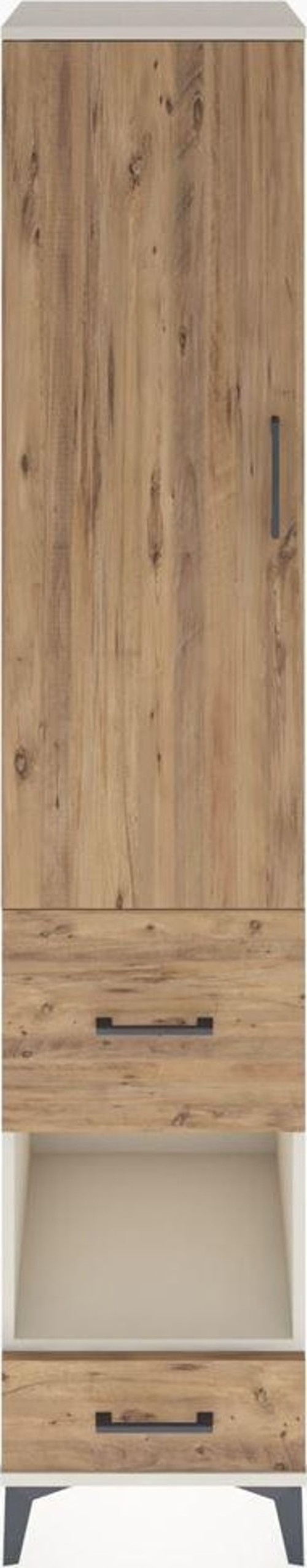 Hyperion Dolap 3 Raflı 2 Çekmeceli Tek Askılı 44x44x221 Aytaşı-Çam