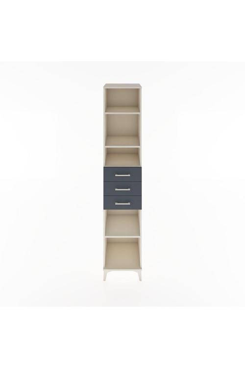 Hyperion Dolap 4 Raflı 3 Çekmeceli 44x44x221 Aytaşı-Antrasit