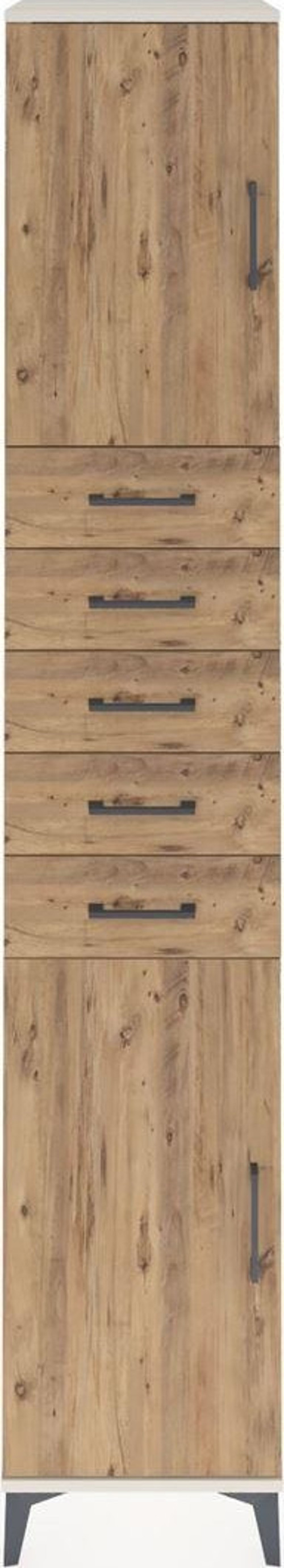Hyperion Dolap 3 Raflı 5 Çekmeceli 2 Kapaklı 44 x 44 x 243 cm Aytaşı - Çam