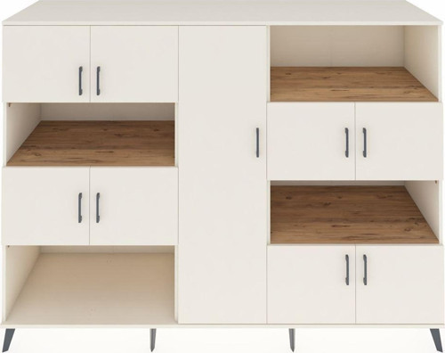 Kronos Dolap 10 Raflı 9 Kapaklı 220x59x163 Aytaşı-Aytaşı/Çam