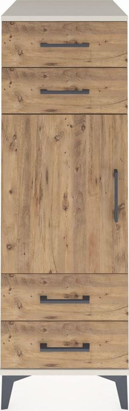 Kronos Dolap 2 Raflı 4 Çekmeceli Tek Kapaklı 44x59x134 Aytaşı-Çam
