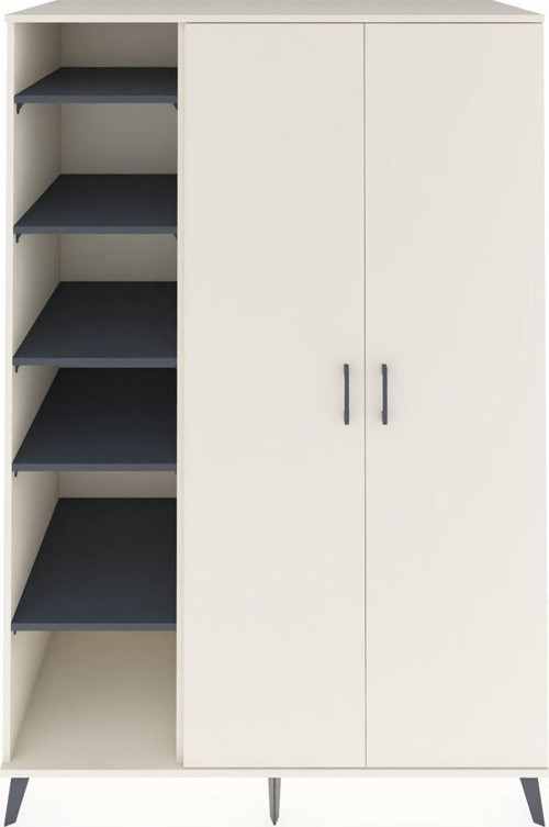 Kronos Dolap 7 Raflı 2 Kapaklı Tek Askılı 132x59x195 Aytaşı-Aytaşı/Antrasit