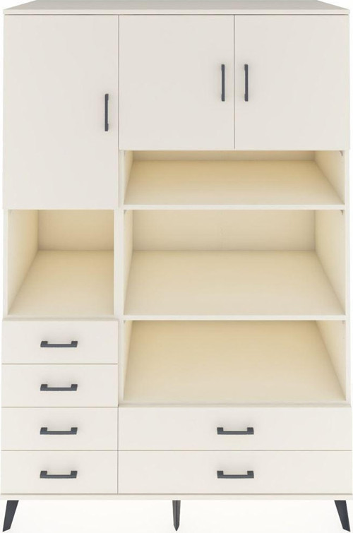 Kronos Dolap 9 Raflı 6 Çekmeceli 3 Kapaklı 132x59x195 Aytaşı-Aytaşı/Aytaşı