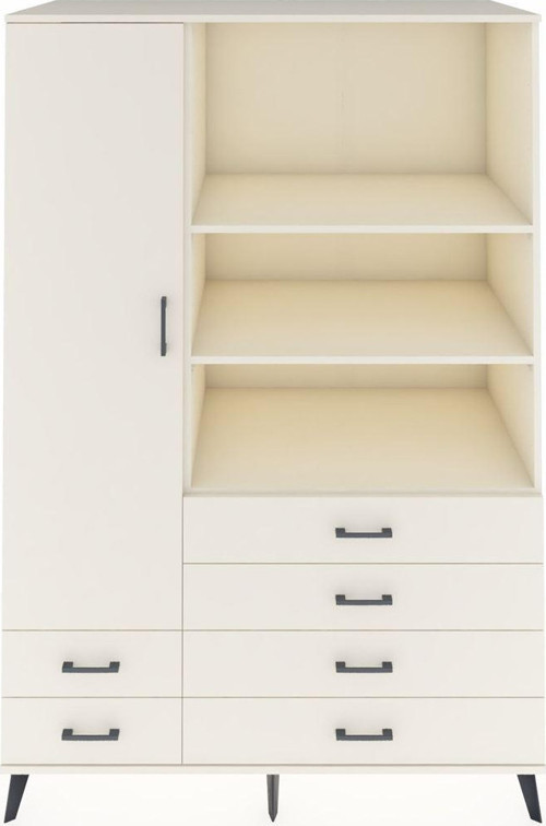 Kronos Dolap 7 Raflı 6 Çekmeceli Tek Kapaklı 132x59x195 Aytaşı-Aytaşı/Aytaşı