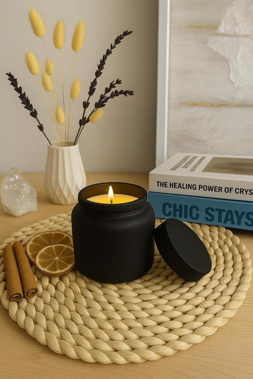 Okyanus Kokulu Taş Kavanoz Mum – Ev Dekorasyonu ve Hediyelik