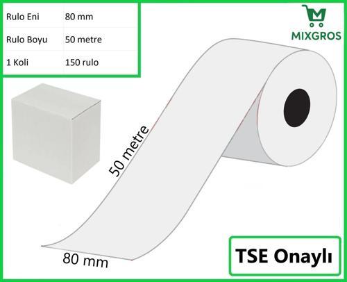 80x50 Metre Termal Yazarkasa ve Adisyon Rulosu 150 Adet