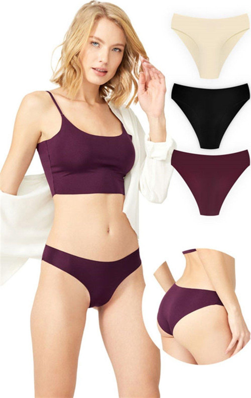 Klasik Basic Lazer Kesim Bikini Külot 3'lü Paket - 3