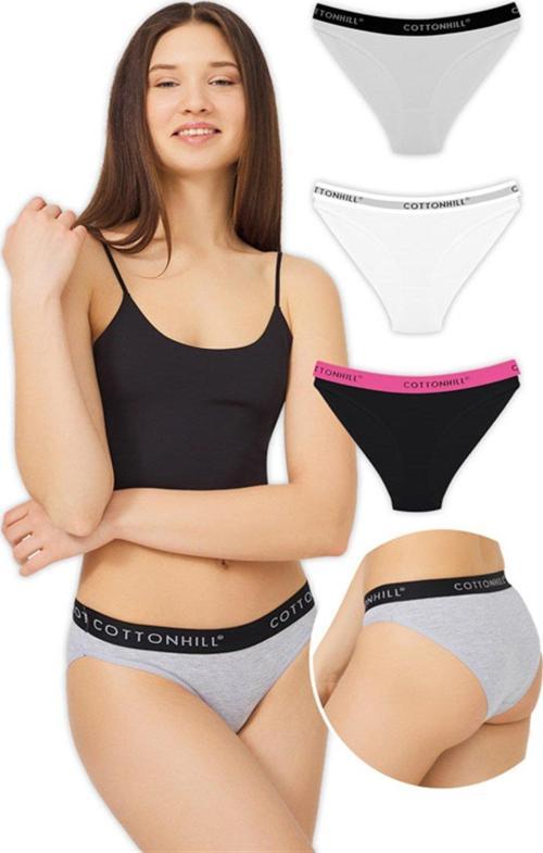 Pamuklu Basic Kadın Bikini Külot 3'lü Paket - 4