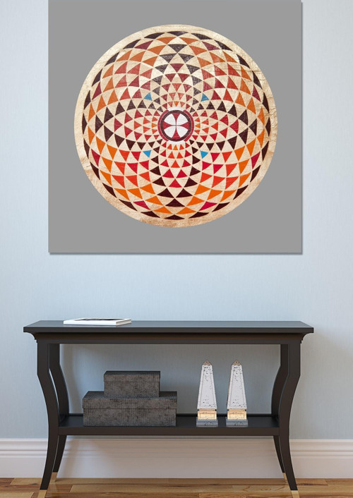 Yaşam Çiçeği Kutsal Geometri Sri Yantra Kanvas Tablo (8 Farklı Ölçü)