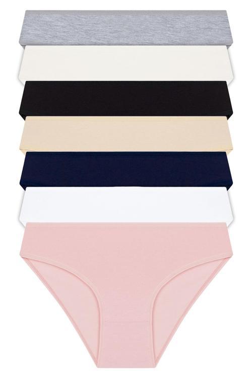 Basic Pamuklu Kadın Bikini Külot 7'li Paket