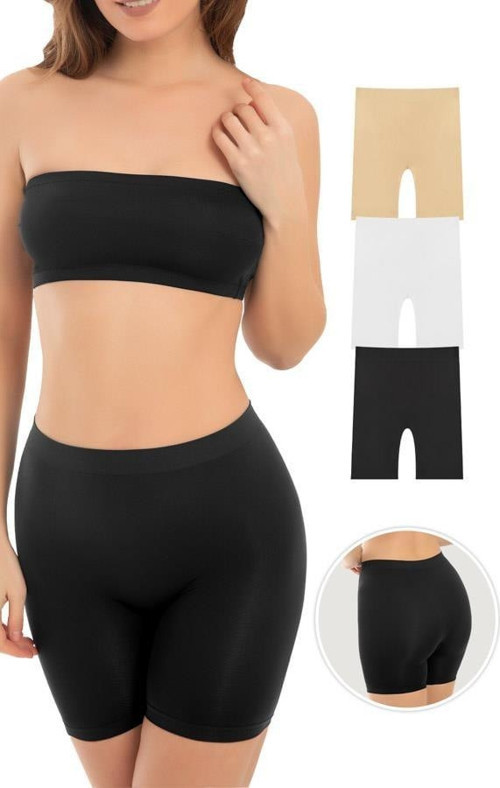 Premium - Kadın Ultra-Rahat Seamless Yüksek Bel Uzun Paça Boxer 3'lü Paket