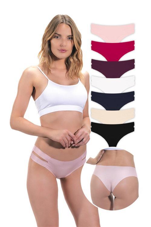Basic Lazer Kesim Kadın Hipster Külot 7'li Paket - 2