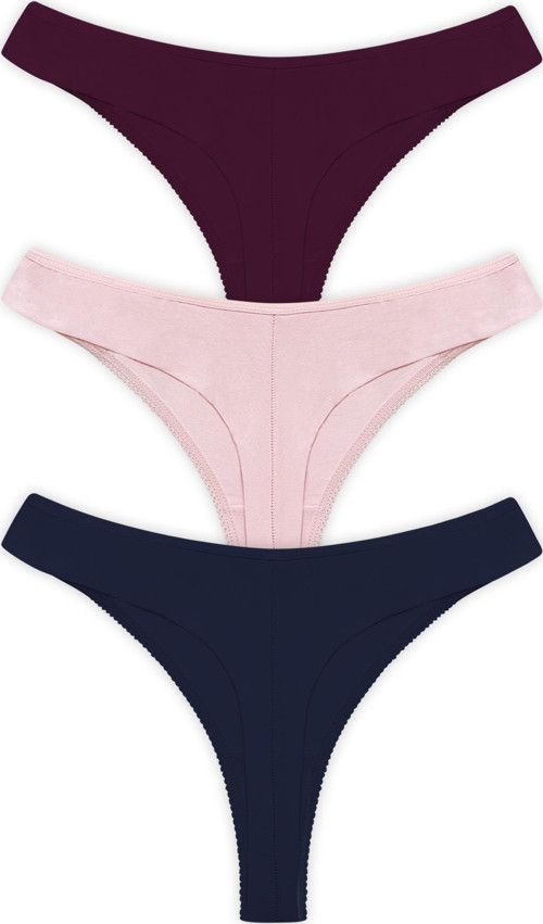 Basic Pamuklu Kadın Tanga 3'lü Paket Külot - 2